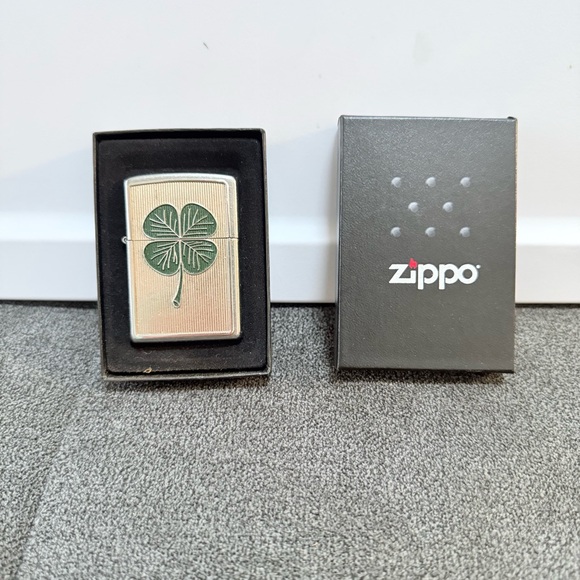 Zippo Other - Zippo Lighter Lucky Clover Silver 20364